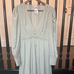 Soft Green Peasant Dress